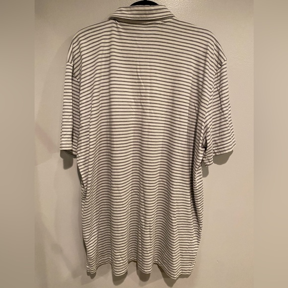 The North Face Polo Shirt Mens XXL Black White Striped Casual Short Sleeve - Picture 3 of 8